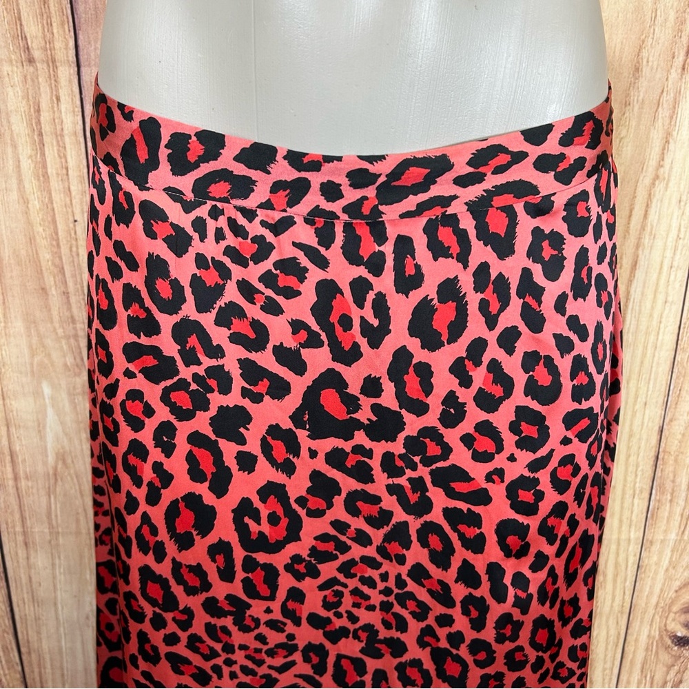 Worthington Pink Cheetah Skirt Size 10 Maxi Midi Length Animal Print Medium - Picture 3 of 16